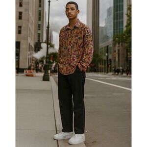 VTG The 45th West Collection Mens Button Down Shirt L Southwestern City Chic